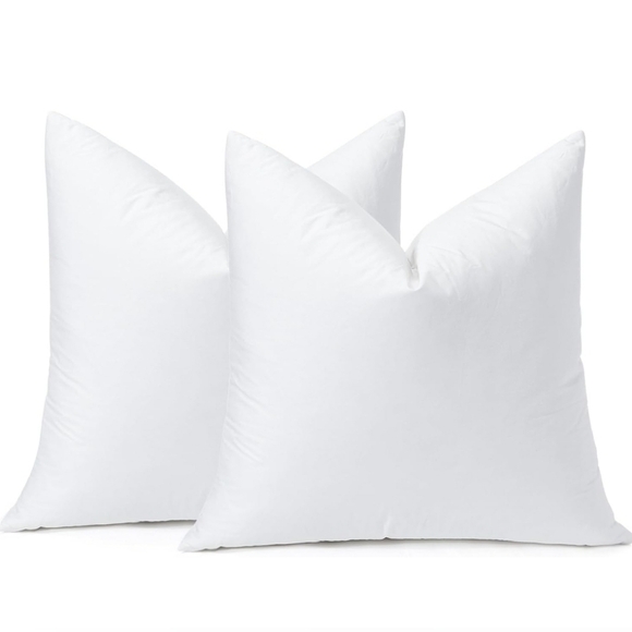 Pack of 2 Down and Feather Throw Pillow Inserts, 28 x 28 Soft Fluffy - Picture 2 of 10